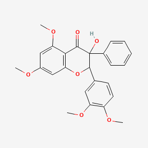 2-(3,4-Dimethoxyphenyl)-2,3-dihydro-3-hydroxy-5,7-dimethoxy-3-phenyl-4H-1-benzopyran-4-one