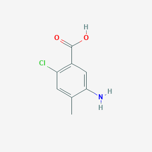 molecular formula C8H8ClNO2 B1380597 5-Amino-2-chloro-4-methylbenzoic acid CAS No. 1379183-04-6