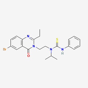 Thiourea, N-(2-(6-bromo-2-ethyl-4-oxo-3(4H)-quinazolinyl)ethyl)-N-(1-methylethyl)-N'-phenyl-