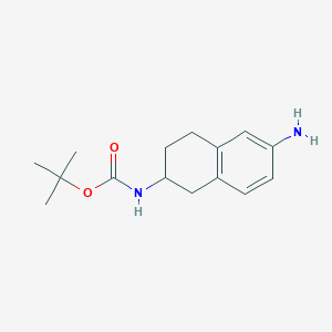 molecular formula C15H22N2O2 B1380605 tert-butyl N-(6-amino-1,2,3,4-tetrahydronaphthalen-2-yl)carbamate CAS No. 1780002-00-7