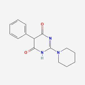 4,6(1H,5H)-Pyrimidinedione, 5-phenyl-2-piperidino-