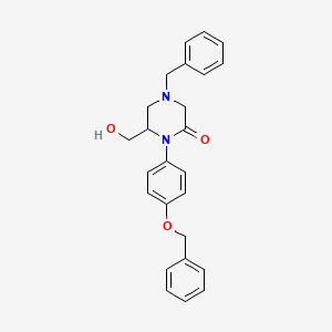 4-Benzyl-1-(4-(benzyloxy)phenyl)-6-(hydroxymethyl)piperazin-2-one