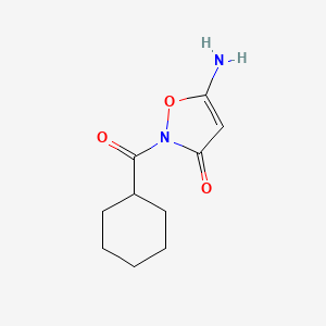 molecular formula C10H14N2O3 B1380624 5-Amino-2-(cyclohexylcarbonyl)isoxazol-3(2H)-one CAS No. 1630763-67-5