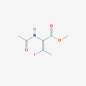 Methyl-(2Z)3-iodo-2N-acetyl crotanoate