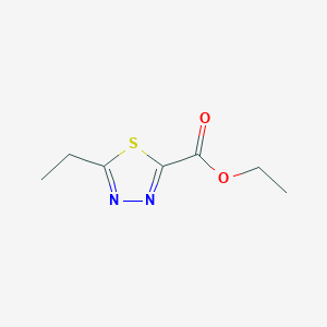 molecular formula C7H10N2O2S B1380634 Ethyl 5-ethyl-1,3,4-thiadiazole-2-carboxylate CAS No. 1330751-86-4