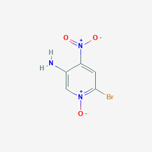 molecular formula C5H4BrN3O3 B1380646 5-Amino-2-bromo-4-nitropyridin-1-ium-1-olate CAS No. 935534-41-1