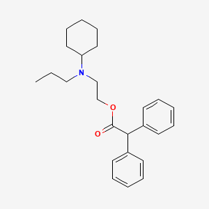 Acetic acid, diphenyl-, 2-(cyclohexylpropylamino)ethyl ester