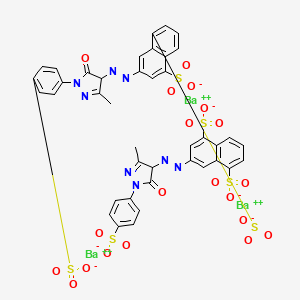 barium(2+);3-[[3-methyl-5-oxo-1-(4-sulfonatophenyl)-4H-pyrazol-4-yl]diazenyl]naphthalene-1,5-disulfonate