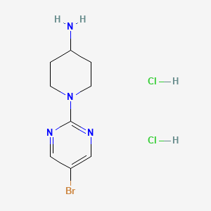 molecular formula C9H15BrCl2N4 B1380652 1-(5-Bromopyrimidin-2-yl)piperidin-4-amine dihydrochloride CAS No. 1986404-69-6