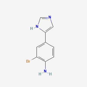 molecular formula C9H8BrN3 B13806534 2-Bromo-4-(1H-imidazol-5-yl)aniline CAS No. 89250-37-3