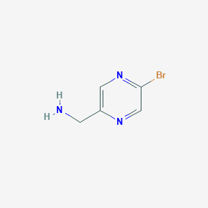 molecular formula C5H6BrN3 B1380654 (5-Bromopyrazin-2-yl)methanamine CAS No. 1369140-94-2