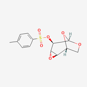 molecular formula C13H14O6S B13806562 [(1R,2R,4S,5R,6R)-3,7,9-trioxatricyclo[4.2.1.02,4]nonan-5-yl] 4-methylbenzenesulfonate 