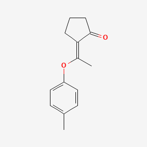 Cyclopentanone, 2-[1-(4-methylphenoxy)ethylidene]-, (2E)-(9CI)