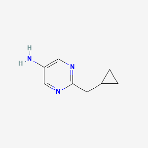 molecular formula C8H11N3 B1380660 2-(环丙基甲基)嘧啶-5-胺 CAS No. 1514480-20-6