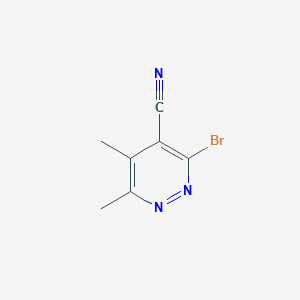 molecular formula C7H6BrN3 B1380663 3-Bromo-5,6-dimethylpyridazine-4-carbonitrile CAS No. 1526403-62-2