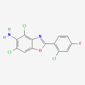 4,6-dichloro-2-(2-chloro-4-fluorophenyl)-1,3-benzoxazol-5-amine