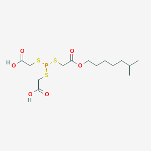 2-[Carboxymethylsulfanyl-[2-(6-methylheptoxy)-2-oxoethyl]sulfanylphosphanyl]sulfanylacetic acid