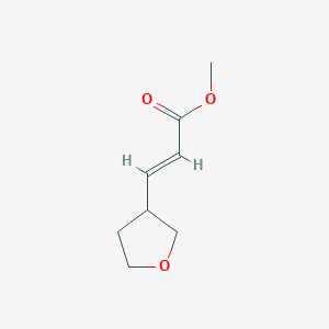 molecular formula C8H12O3 B1380666 Tetrahydrofuran-3-acrylic acid methyl ester CAS No. 1563680-03-4