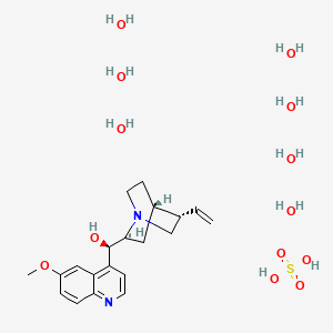 (R)-[(2S,4S,5S)-5-ethenyl-1-azabicyclo[2.2.2]octan-2-yl]-(6-methoxyquinolin-4-yl)methanol;sulfuric acid;heptahydrate