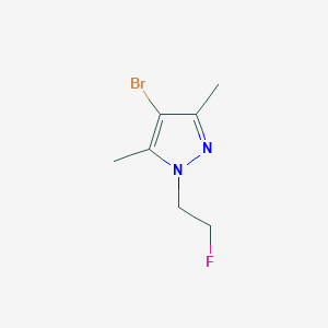 molecular formula C7H10BrFN2 B1380668 4-bromo-1-(2-fluoroethyl)-3,5-dimethyl-1H-pyrazole CAS No. 1427011-97-9