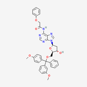 N-[9-[(2R,4S,5R)-4-hydroxy-5-[[(3-methoxyphenyl)-(4-methoxyphenyl)-phenylmethoxy]methyl]oxolan-2-yl]purin-6-yl]-2-phenoxyacetamide