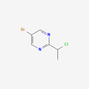 molecular formula C6H6BrClN2 B1380670 5-Bromo-2-(1-chloroethyl)pyrimidine CAS No. 1514124-47-0