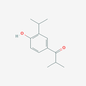 molecular formula C13H18O2 B1380672 1-[4-Hydroxy-3-(propan-2-yl)phenyl]-2-methylpropan-1-one CAS No. 1508439-94-8