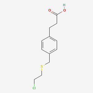 3-(4-{[(2-Chloroethyl)sulfanyl]methyl}phenyl)propanoic acid