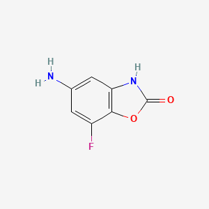 molecular formula C7H5FN2O2 B1380679 5-Amino-7-fluorobenzo[d]oxazol-2(3H)-one CAS No. 1267629-05-9