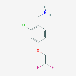 molecular formula C9H10ClF2NO B1380688 2-Chloro-4-(2,2-difluoroethoxy)-benzylamine CAS No. 1373865-67-8