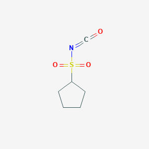molecular formula C6H9NO3S B1380693 环戊烷磺酰异氰酸酯 CAS No. 1368624-02-5