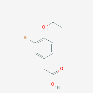 molecular formula C11H13BrO3 B1380695 3-Bromo-4-isopropoxyphenylacetic Acid CAS No. 1522661-29-5
