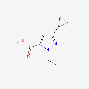molecular formula C10H12N2O2 B1380697 1-Allyl-3-cyclopropyl-1H-pyrazole-5-carboxylic acid CAS No. 1239737-42-8