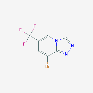 molecular formula C7H3BrF3N3 B1380699 8-Bromo-6-(trifluoromethyl)-[1,2,4]triazolo[4,3-a]pyridine CAS No. 1281973-04-3