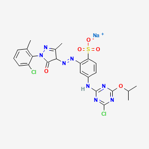 Sodium 4-[[4-chloro-6-isopropoxy-1,3,5-triazin-2-yl]amino]-2-[[1-(2-chloro-6-methylphenyl)-4,5-dihydro-3-methyl-5-oxo-1H-pyrazol-4-yl]azo]benzenesulphonate