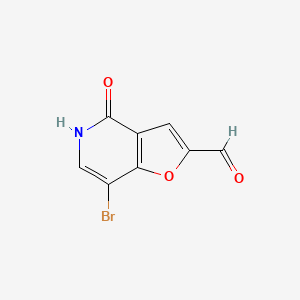 7-Bromo-4-oxo-4,5-dihydrofuro[3,2-c]pyridine-2-carbaldehyde