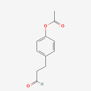 molecular formula C11H12O3 B13807055 4-(3-Oxopropyl)phenyl acetate CAS No. 91143-05-4