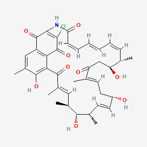 (7E,9S,10S,11S,12E,14S,16E,20S,21S,22Z,24E,26Z)-31-chloro-4,10,14,20-tetrahydroxy-3,7,9,11,17,21-hexamethyl-29-azatricyclo[28.3.1.05,33]tetratriaconta-1(33),2,4,7,12,16,22,24,26,30-decaene-6,18,28,32,34-pentone