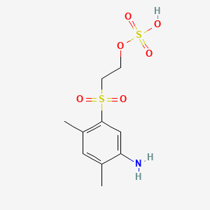 molecular formula C10H15NO6S2 B13807074 Ethanol, 2-[(5-amino-2,4-dimethylphenyl)sulfonyl]-, hydrogen sulfate (ester) CAS No. 68155-53-3