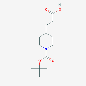 molecular formula C13H23NO4 B138071 3-(1-(叔丁氧羰基)哌啶-4-基)丙酸 CAS No. 154375-43-6