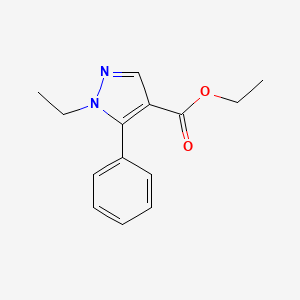 molecular formula C14H16N2O2 B1380716 ethyl 1-ethyl-5-phenyl-1H-pyrazole-4-carboxylate CAS No. 1500755-50-9