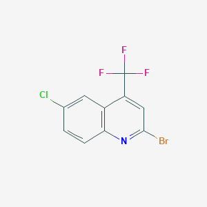 molecular formula C10H4BrClF3N B1380717 2-溴-6-氯-4-(三氟甲基)喹啉 CAS No. 1517121-79-7