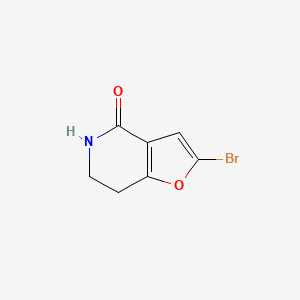 molecular formula C7H6BrNO2 B1380726 2-溴-6,7-二氢-5H-呋喃[3,2-c]吡啶-4-酮 CAS No. 1379361-49-5