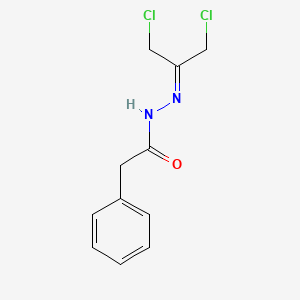 Acetic acid, phenyl-, (2-chloro-1-(chloromethyl)ethylidene)hydrazide