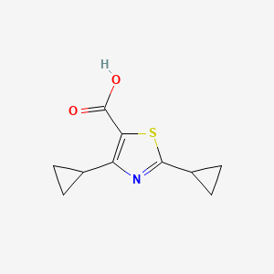 molecular formula C10H11NO2S B1380728 双环丙基-1,3-噻唑-5-羧酸 CAS No. 136204-56-3