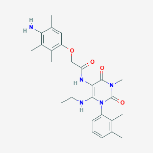 Acetamide,2-(4-amino-2,3,5-trimethylphenoxy)-N-[1-(2,3-dimethylphenyl)-6-(ethylamino)-1,2,3,4-tetrahydro-3-methyl-2,4-dioxo-pyrimidin-5-YL]-