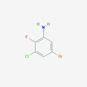 molecular formula C6H4BrClFN B1380735 5-Bromo-3-chloro-2-fluoroaniline CAS No. 1517200-74-6