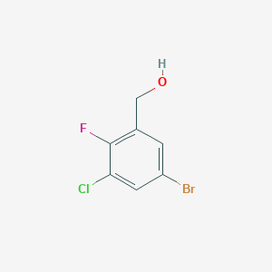 molecular formula C7H5BrClFO B1380736 (5-Bromo-3-chloro-2-fluorophenyl)methanol CAS No. 1514304-24-5