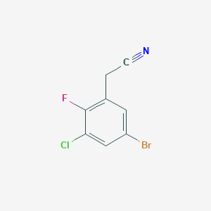 molecular formula C8H4BrClFN B1380737 5-溴-3-氯-2-氟苯乙腈 CAS No. 1537627-12-5