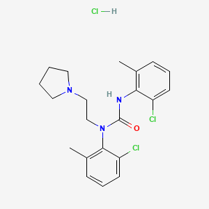 Urea, 1,3-bis(6-chloro-o-tolyl)-1-(2-pyrrolidinylethyl)-, hydrochloride